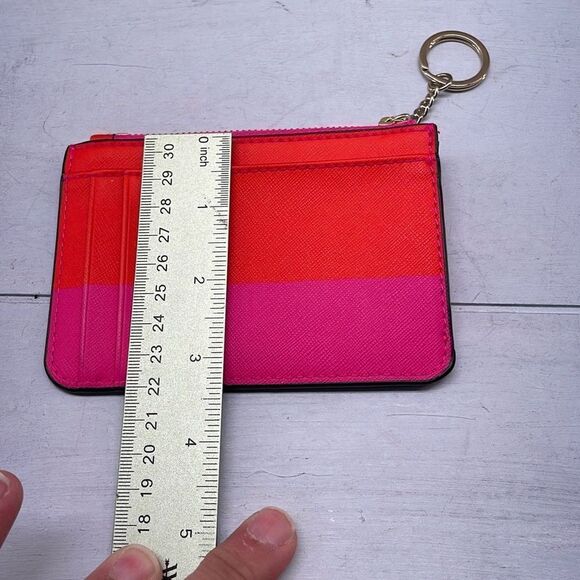 Kate Spade Wallet Small Pink Zip Closure Multi Compartment Vegan Leather Lined - Picture 4 of 7
